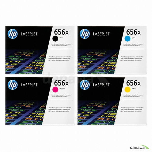 HP 정품 656X (CF460X, CF461X, CF462X, CF463X) 4색 세트_이미지