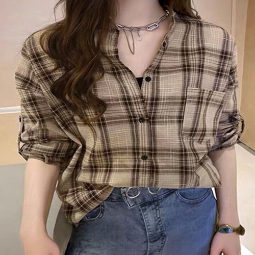 베나프 에디트 체크 긴팔 셔츠_BK1LS007