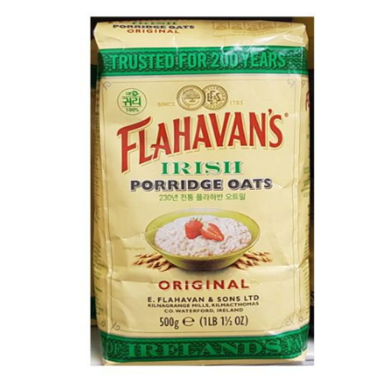 플라하반 아이리쉬 포리지 오트밀 500g (2개)_이미지