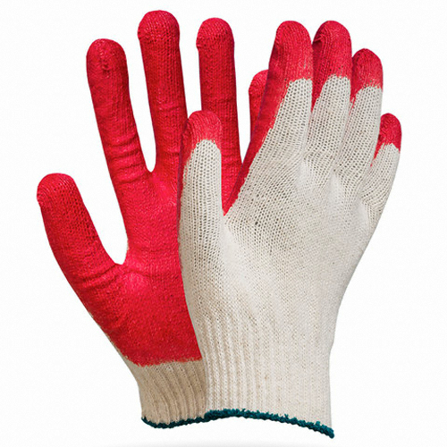 국산 적색 반코팅 장갑