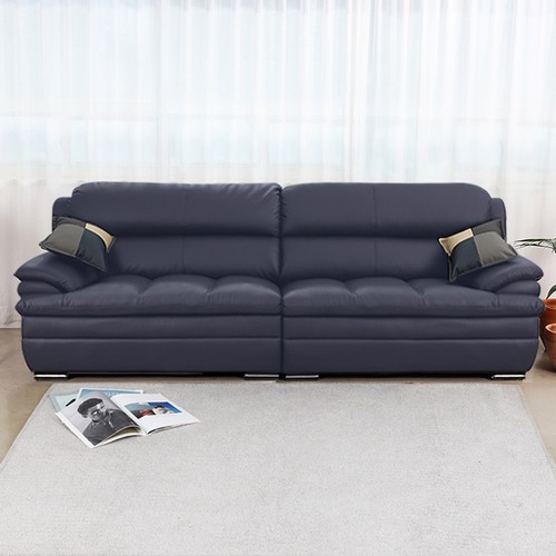 레브가구 린즈 가죽소파 4인용 (스툴별도)_이미지