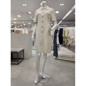 라이트베이지 카라넥 버튼 포인트 원피스 SWWOPN21130LB 아울렛 3808787
