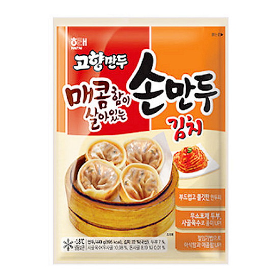 해태제과 고향만두 매콤함이 살아있는 손만두 김치 440g (10개)
