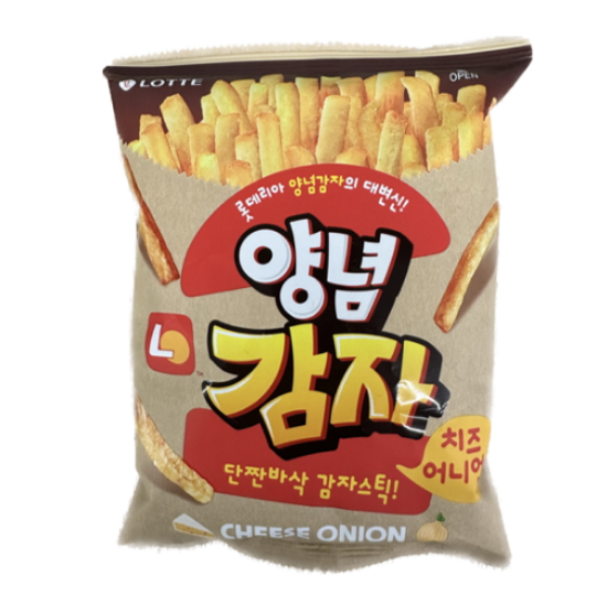 롯데웰푸드 롯데리아 양념감자스틱 치즈어니언맛 50g (3개)