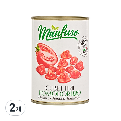 멘푸소 유기농 찹드 다이스드 토마토소스 400g (2개)_이미지