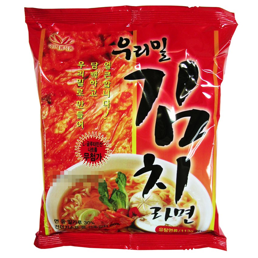 새롬식품 우리밀 김치맛 라면 113g