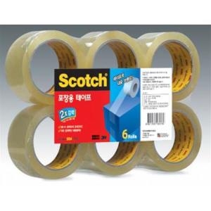 3M 스카치 3615-6 포장용 테이프 48mm x 50m (6개)