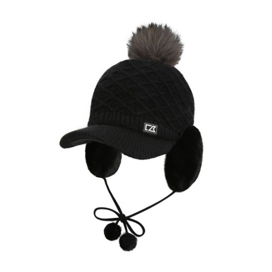 귀달이 니트 모자 CBL3WCP412_BK