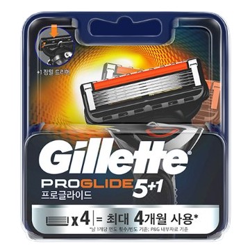 질레트 리뉴얼 프로글라이드 매뉴얼 면도날 (4개)_이미지