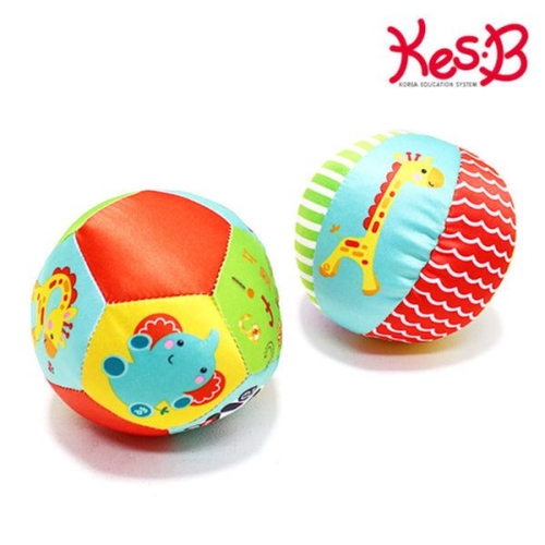 캐스B 스포츠 폭신공 2종 14571458 영유아 헝겊공 소프트 공놀이