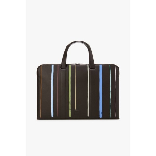 폴스미스 남성 페인티드 스트라이프 슬림 레더 폴리오 백 5716132001