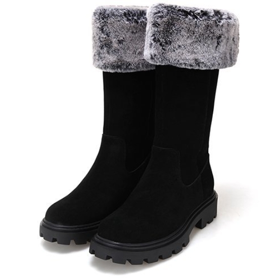 바바라 소가죽 투웨이 퍼 롱부츠 BBG853 (BK, 블랙)_이미지