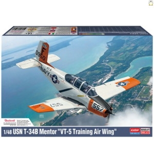 아카데미 전투기 프라모델 1/48 미해군 T-34B 멘토 VT-5 비행기 밀리터리 모형 조립 취미