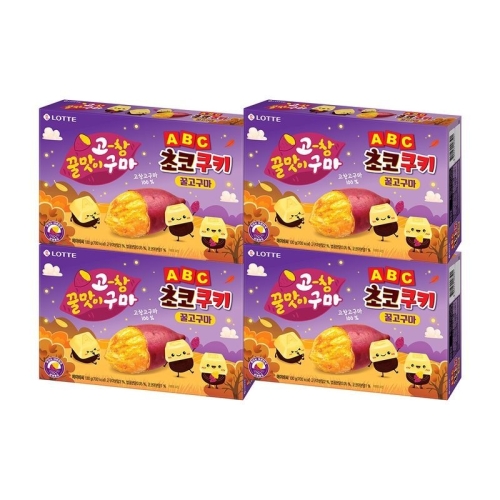 롯데제과 ABC 초코쿠키 고창꿀고구마 130g (4개)