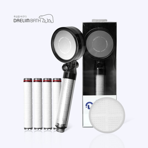 대림바스 디클린 Ver2 원터치 온오프 필터샤워기 (본체 1개 + 필터 4개 + 염소볼 1개)