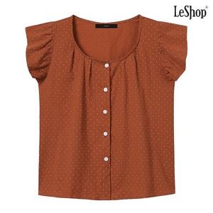 여성 프릴 셔링 레이스 도트 블라우스 DP2BA053A