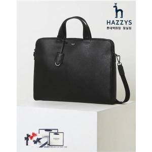 헤지스 액세서리 HJBA3F412.BK_블랙 로고배색 가죽 남성 서류가방