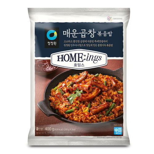 대상 청정원 호밍스 매운곱창 볶음밥 2인분 400g (1개)