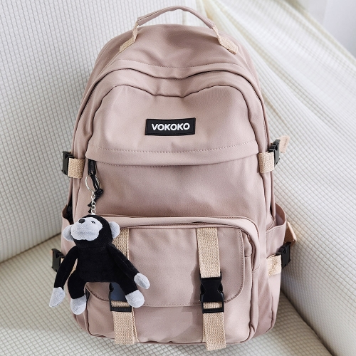 프롬헤븐 하이디 캐주얼 백팩 H856 + 고릴라 인형 세트 백팩 27 42 14.5 cm 와인