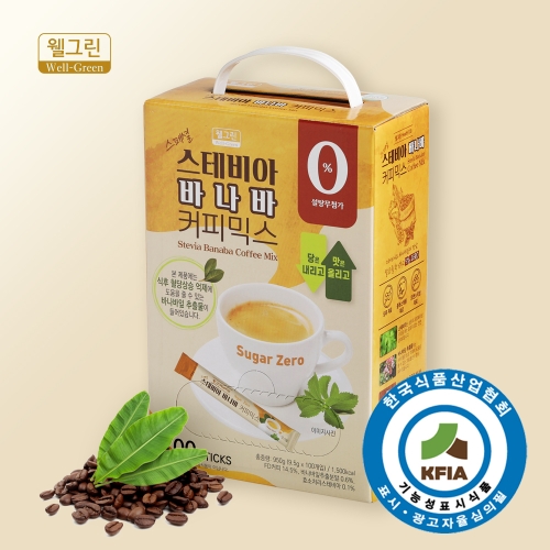 스테비아 바나바 커피믹스 100개입 2박스