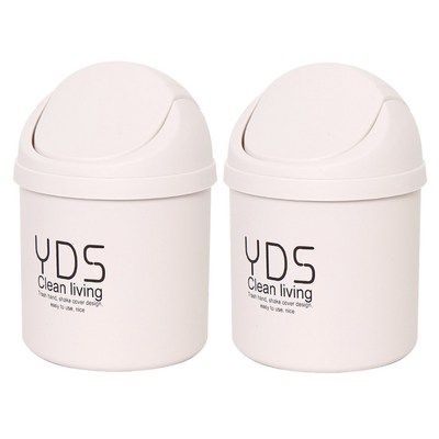 Ldorothy 심플 미니 휴지통 1.6L 2개