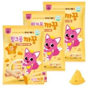 개미식품 핑크퐁 까꿍 치즈 칼슘 크리스피 곡물롤 120g (3개)_이미지