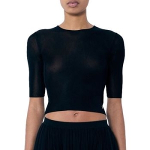 생로랑 Cassandre 카산드레 로고 플래크 니트 반팔 탑 블랙 819910 Y75WA 1000 122945178