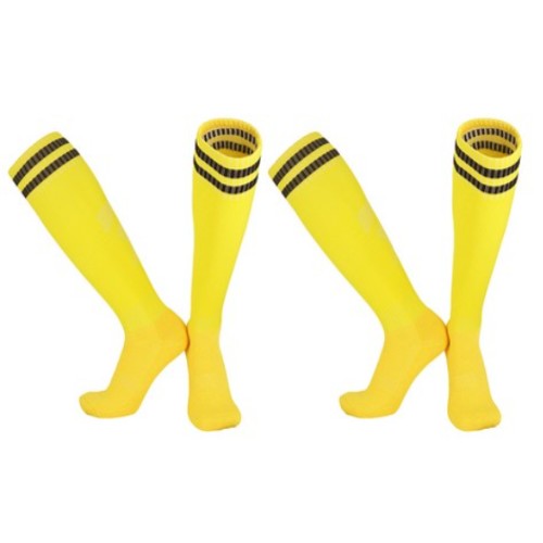 SNF 컬러플 스포츠 축구양말 2족 (노랑검정)_이미지
