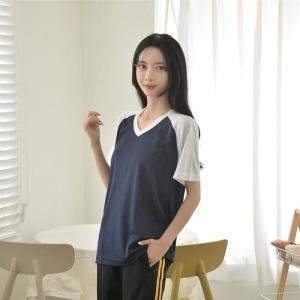  교복몰 BZI91ML0_51 기본 나그랑 브이넥 티셔츠 5컬러