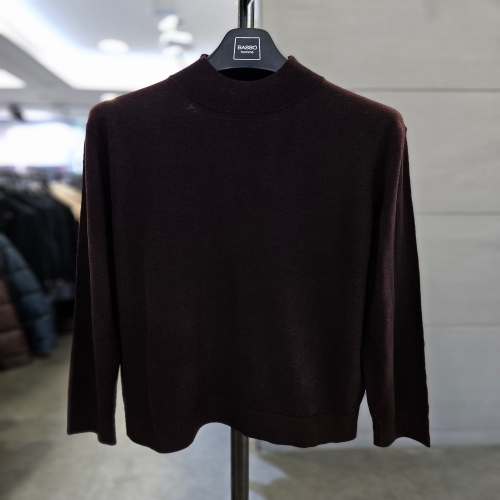 바쏘옴므 남자 반목 폴라티 니트 캐시미어 혼방 반폴라 터틀넥 WSZ4WN05