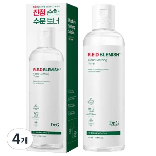 닥터지 레드 블레미쉬 클리어 수딩 토너 300ml (4개)_이미지
