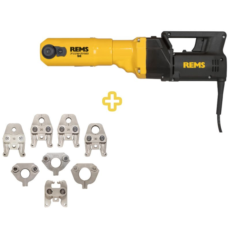 렘스 파워프레스 전동 배관 압착기 일자형 SR풀세트 D1 572111