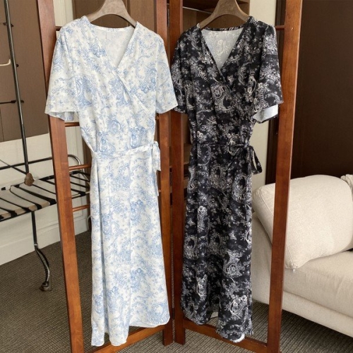 아이우먼 빅사이즈사랑해요 S237L406 블리패턴랩브이원피스 YP