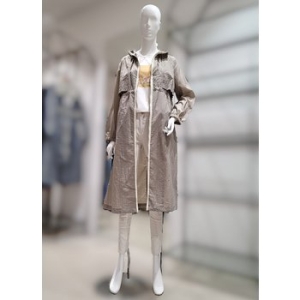 씨(SI) 후드 트렌치형 레터 포인트 야상점퍼 MAC21150