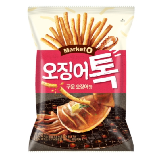 오리온 마켓오 오징어톡 구운 오징어맛 136g (8개)