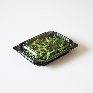 [불명] 사각 PET 도시락 검정(GD-205) (600개)