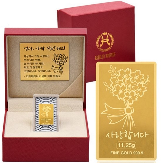 혼골드모아 골드모아 골드바 감사꽃다발 3.75g