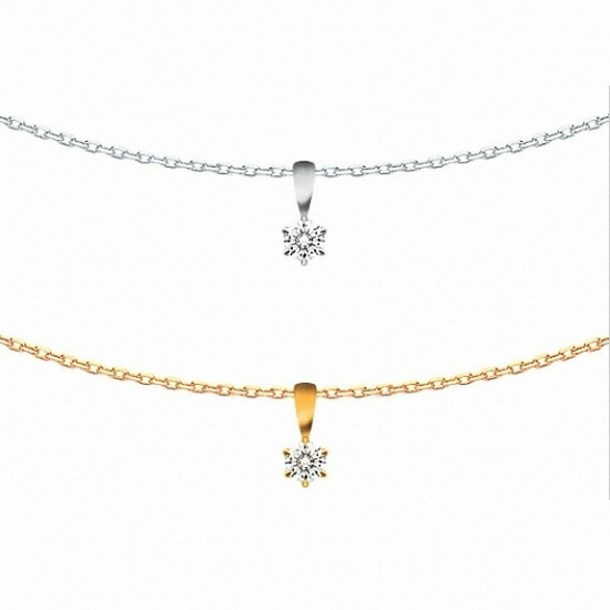 18K 솔리테어 0.5캐럿 다이아몬드 목걸이