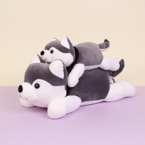 이젠크리에이션 모찌모찌 꿀잠쿠션 허스키 동물인형 (55cm)_이미지
