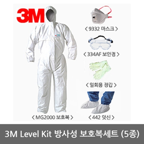 3M Level Kit 방사성 방역보호복 세트