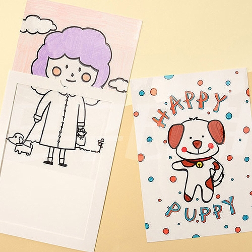 민화샵 문구티쳐 마술 미술종이 / 색이변하는 마술종이 미술놀이 DIY 마술종이 UDOPP0210 마술종이 UDOPP0210_이미지