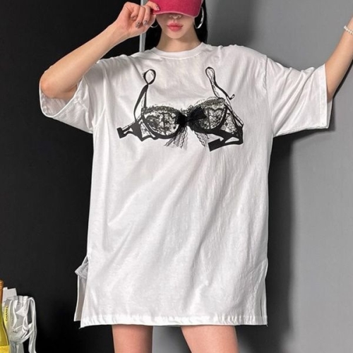 아이우먼 큐섹리본레이스티셔츠 MAU646M506 빅사이즈_이미지