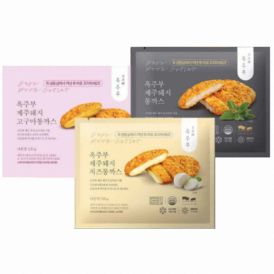 지케이라이프 옥주부 제주돼지 통까스 3종 12팩 세트 (1개)