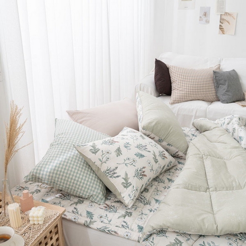 케렌시아 플로럴 소프트 마이크로 차렵이불 베개세트 (슈퍼싱글 SS)_이미지