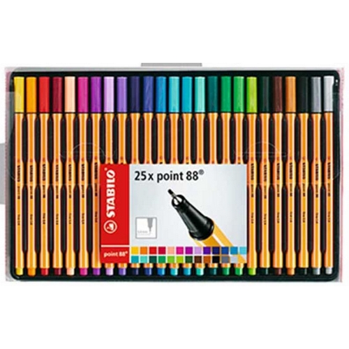 스타빌로 포인트88 파인라이너 수성펜 세트 (25색)