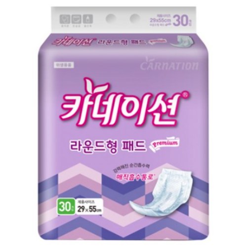 카네이션 라운드형 패드 프리미엄 30개 (8팩(240개))_이미지