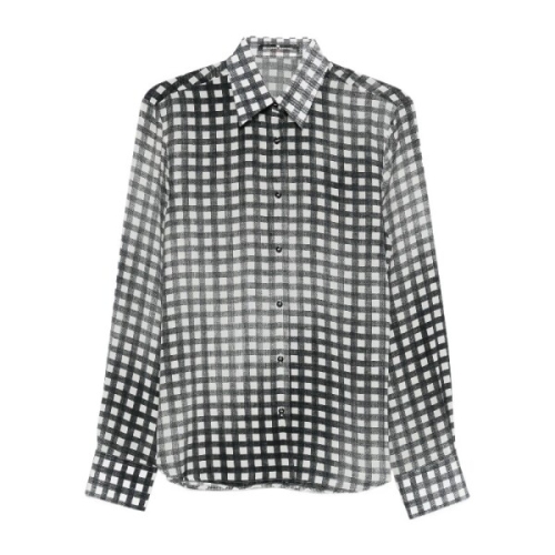 체크 그리드 SEM 셔츠 D482K353W