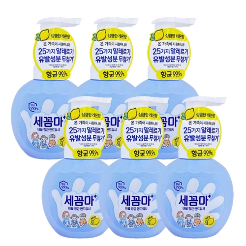 온더바디 레몬향 세꼼마 버블 항균 핸드워시 250ml (6개)_이미지