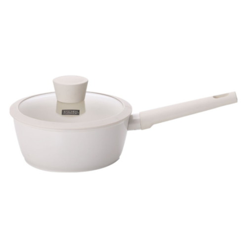 쿠킨 올리오 세라믹 인덕션 편수냄비 아이보리 (18cm)_이미지