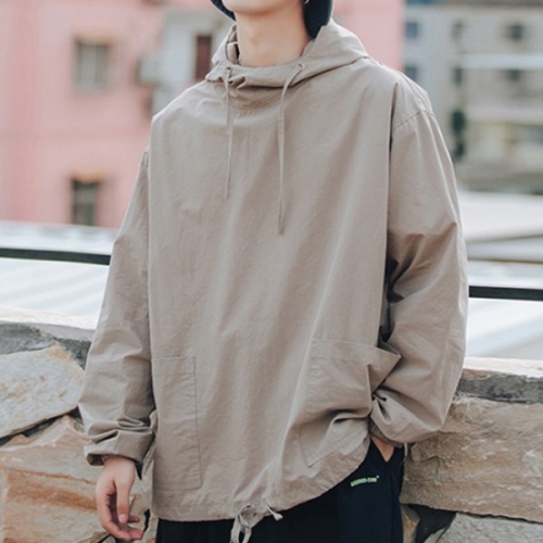 OKY833968올드스쿨룩 후드점퍼 아노락 빈티지 오버핏 바람막이 INSUM49 카키 XXL